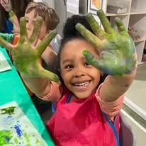 Children exploring letters and literacy activities